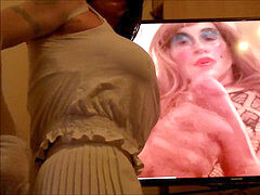 teasing my self with my self cum catching