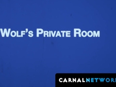 Cain Marko joins Tom on the bed when he sees Tom working his cock like a well-oiled p