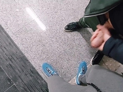 RAILWAY STATION EXTEME! two SERBIAN FRIENDS JACK OFF AND DEEPTHROAT