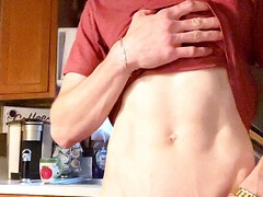 Jerking - solo, hairy cock