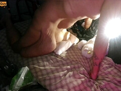 Disabled Gay cums big load on hot summer night