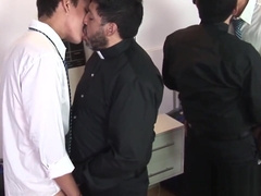 Hung Step daddy thrusts fat prick in tight hairy twink asshole