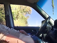 Daddy in the car play and cum