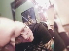 Androgynous Stud Gigantic Fake Penis Solo