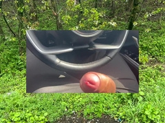 Public onanism in camper after urinate in the bushes