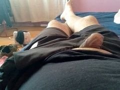 Average guy gets off with a big black cock and ends in a massive cumshot