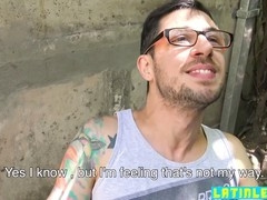 Latino Blows Maintenance Guy Outdoors