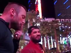 An incredible hotel threesome with some hot naked men