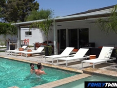 Drizzling a of Poolside Screw Pleasure with My Stepbrother