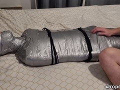 Twink sub milked in BDSM session by dominant gay master