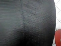 Ample-Headed Black Trouser snake in Cutoffs