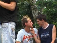 SUPER-CUTE ARSE EUROPEAN YOUNGSTERS DEEP-THROATING AND BB PUMMELING OUTDOORS (three)