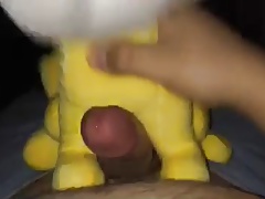 Fennekin plushie humping cumshot