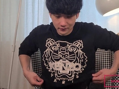 Fantastic Asian Lad in White Glamour Undergarments