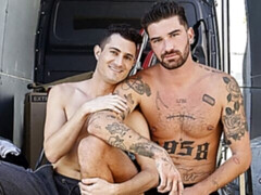 Stepbrothers Robbie Caruso and Chris Damned fuck in public