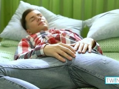 Skinny boy, teen, gaping pussy