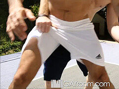 HD - GayRoom hot fellows grinding on the basketball court