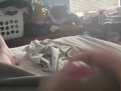 Thick cock stroked by amateur with cock sleeve
