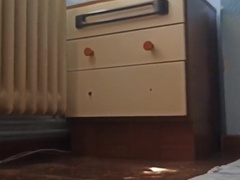 Fit guy milking with his undies on