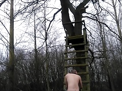 naked in a tree