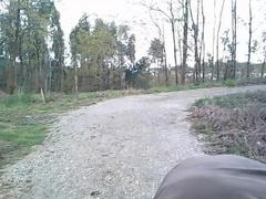 Naked Guy Showing His Thick Cock Outside