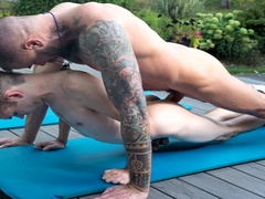 Gay coach Marcus bareback anal fucks his twink gay student