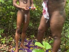 Down the Forest of Nigeria with Large Butt Father Black for a Rock-hard Rear end