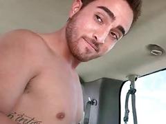 Straight bro is bamboozled into having a gay swallow his meat