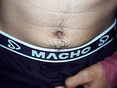 Hot Indian boy remove underwear and show hairy dick