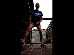 Exhibitionist Grandpa Outdoor Assfingering Sexshow Cumshot