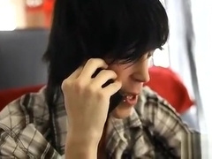 Cute twink gets a blow job