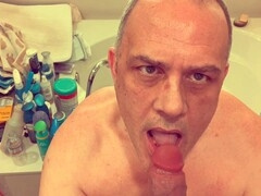 Gay cock sucking, amateur blowjob, dilf