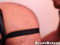 Blindfolded daddy dominated and pounded with raw hunk cock