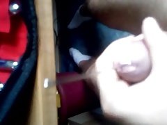 Sounding and cum pushes the stab out