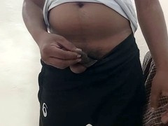 Desi guy showcases his cock while getting off solo