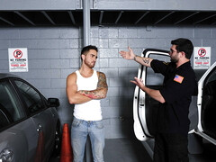 Naughty sex in the parking lot between Bryce Star and Tony Paradise