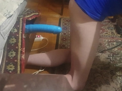 Sasha Earth pokes her giant rump with fucktoy rectal getting off