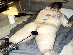 The fuck machine goes deep in my huge ass for a mind-blowing orgasm