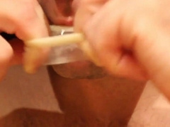 fruit fuck and self swallow - the best comes after cumming