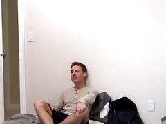 A hung DILF and his stepson are double-teaming a gay lad