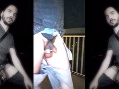 Showing my cock, compilation, ball stretchers