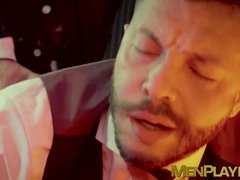 Lustful Gustavo Cruz stuffed his cock and dildo into the hole of John Brachalli