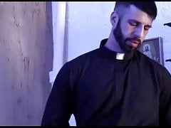 Two priests share an alter boy