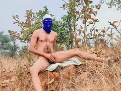 Tani unloads cum outdoors