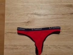 Spunk on another Crimson Underpants