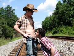 Cowboys are not afraid to do it on the train tracks