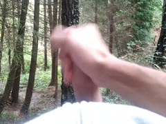 Hiker Takes Out His Man-Meat Looking For Mushrooms
