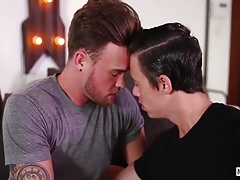 Horny Max Wildes asshole pounded twice by Tobias and Vadim