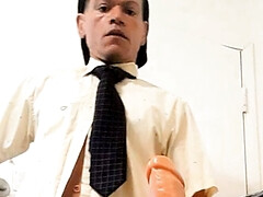 Borila Smelling roommate's dildo and underwear