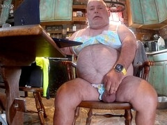 In english, man in panties, panty cum